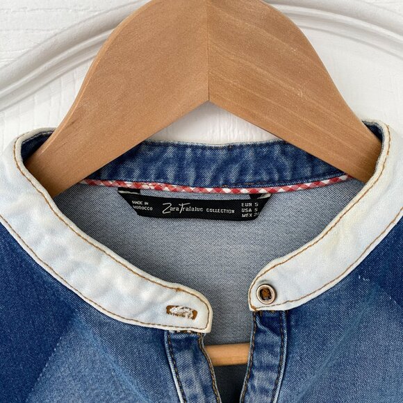 🎬✨Umbrella Academy - Zara TRAFALUC - Denim Jacket/Button Up Cotton Shirt - Picture 3 of 12